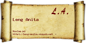 Leng Anita névjegykártya